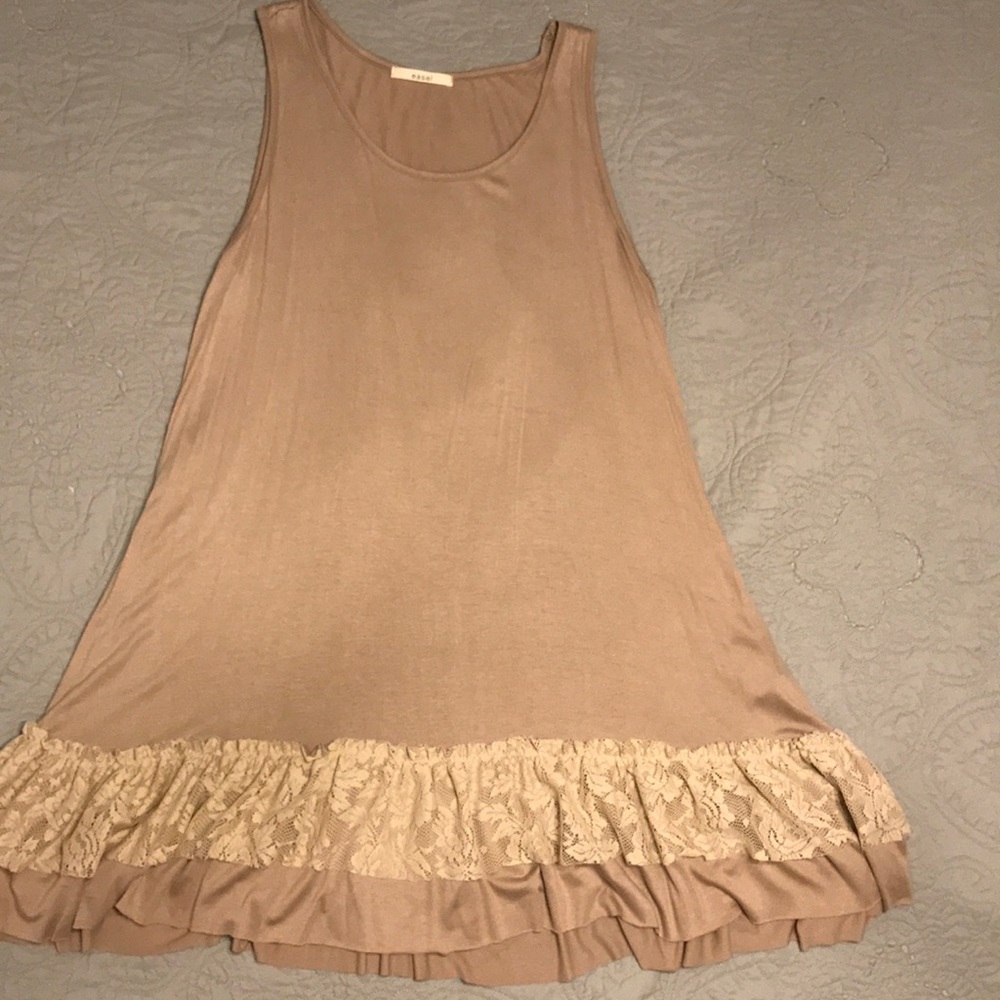 Jersey knit swing dress/ under top